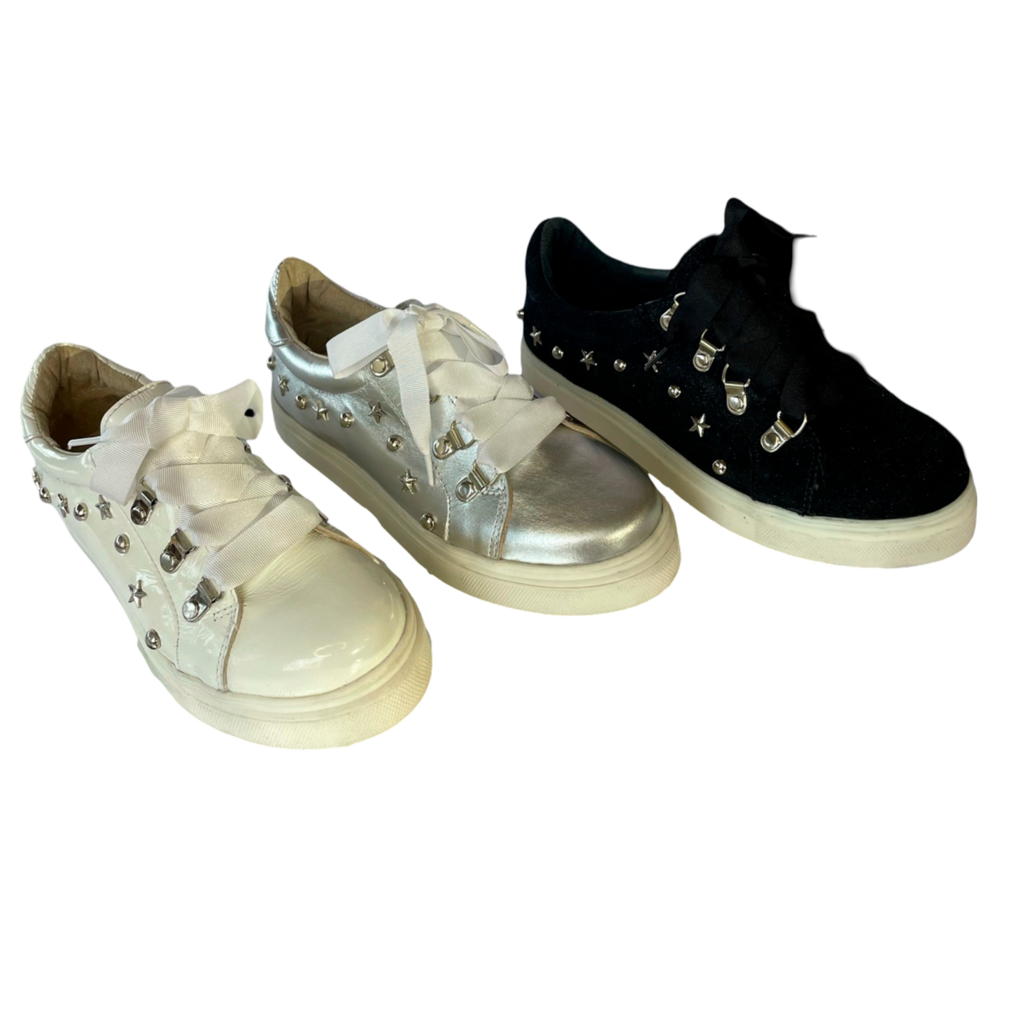 Zapatillas Miss B Charol Blanco