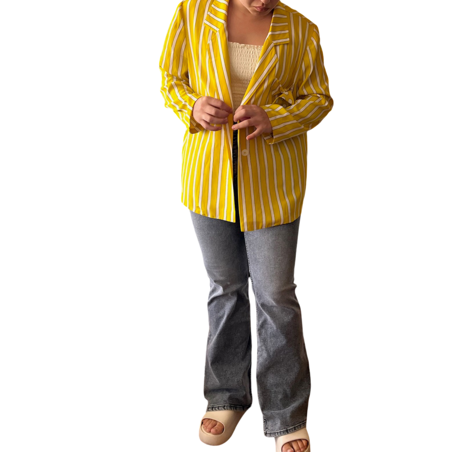 Camisa Seda Amarilla