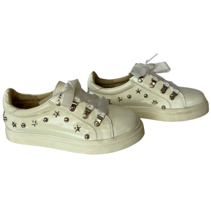 Zapatillas Miss B Charol Blanco