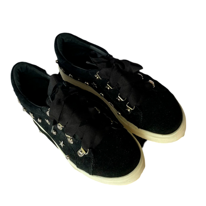 Zapatillas Miss B Gamuza Negra Glitter