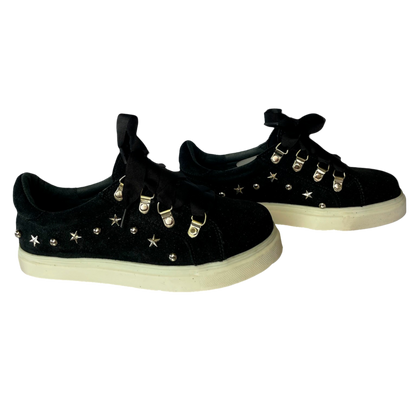 Zapatillas Miss B Gamuza Negra Glitter