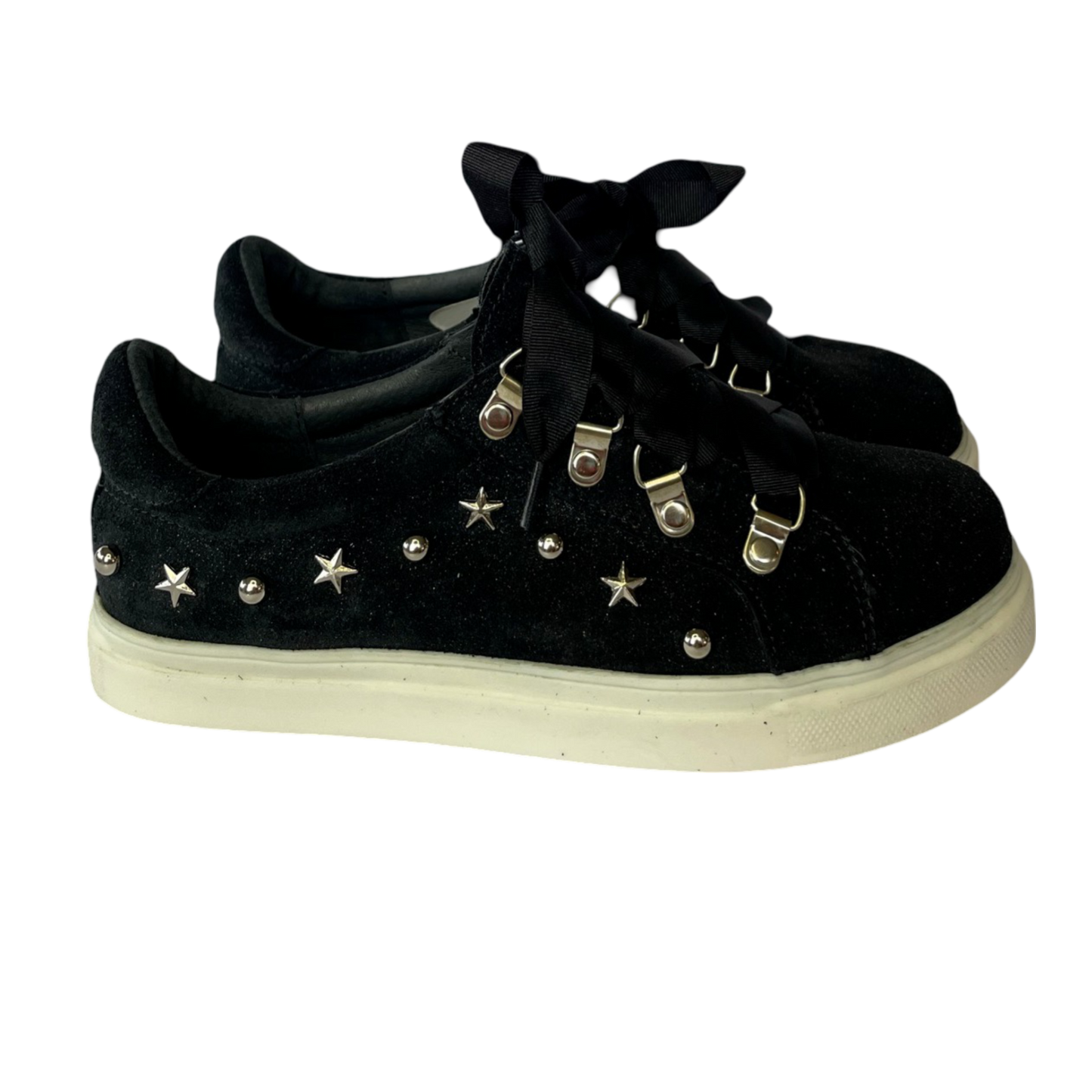 Zapatillas Miss B Gamuza Negra Glitter