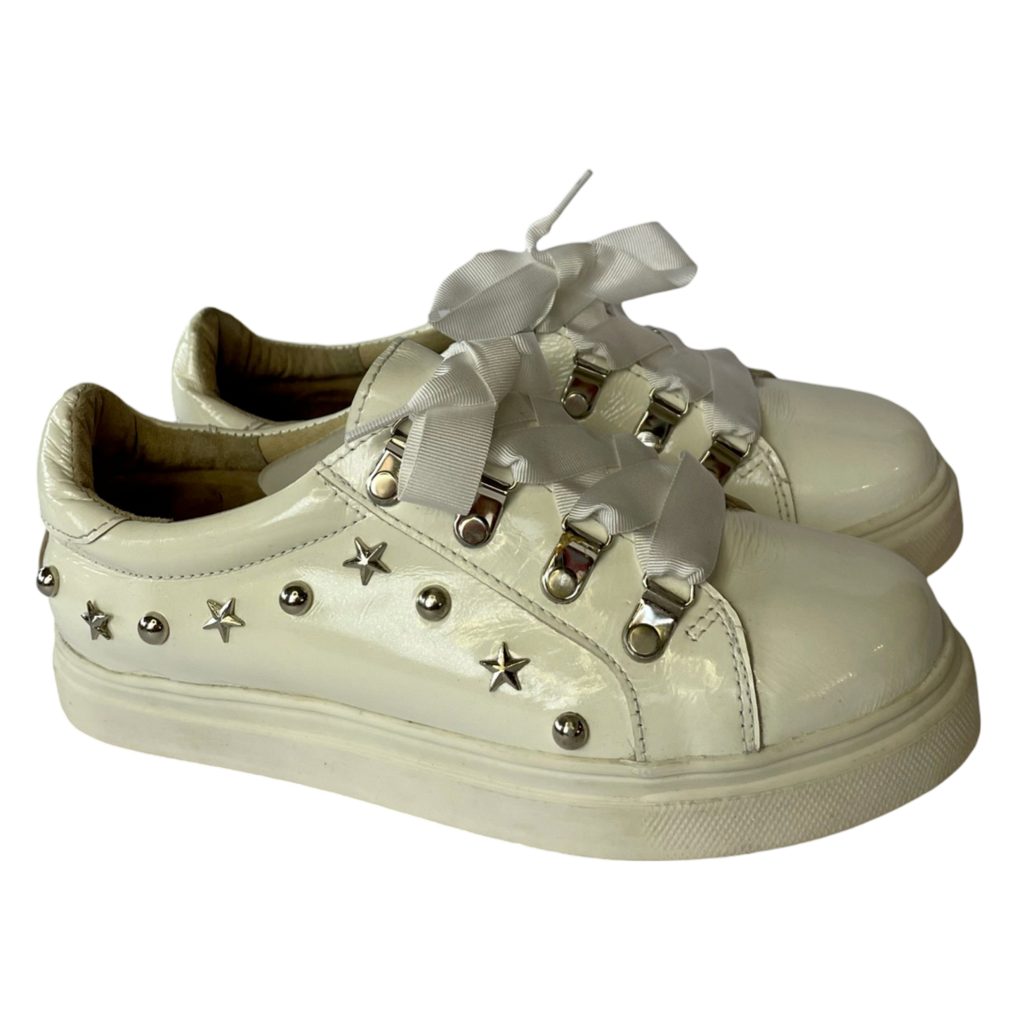 Zapatillas Miss B Charol Blanco